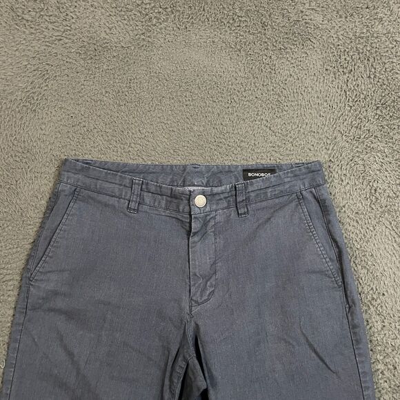 Bonobos Pants Mens 30x30 Blue Slim Fit Chinos Stretch Preppy Casual - Picture 3 of 15